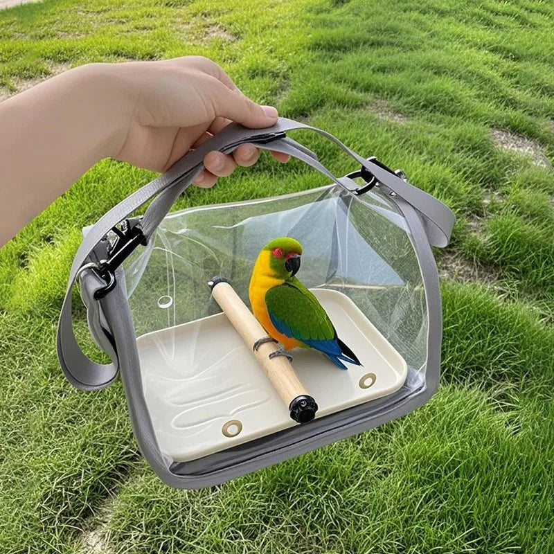 Portable Bird Travel Bag With Stand & Removable Straps Breathable Design Suitable for Small Pets and Birds Parrots Hamsters