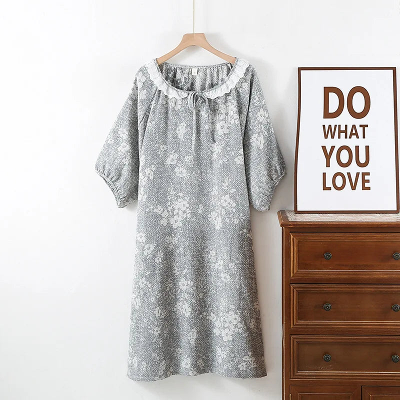 Sweet Cotton Floral Night Gown
