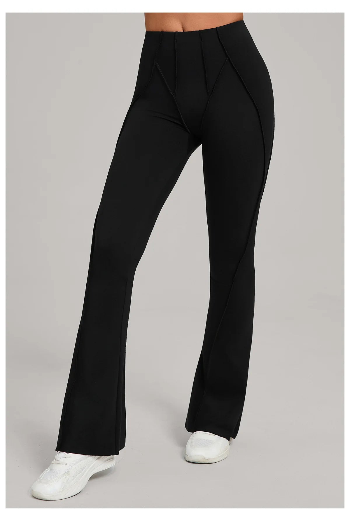 Gym Workout Women's Wide-Leg Tight-Fitting Hip-Lifting Yoga Flared Pants Dance High-Waist Flared Casual Outdoors Sports Trousers