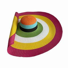 60cm Oversized Foldable Straw Sun Hat