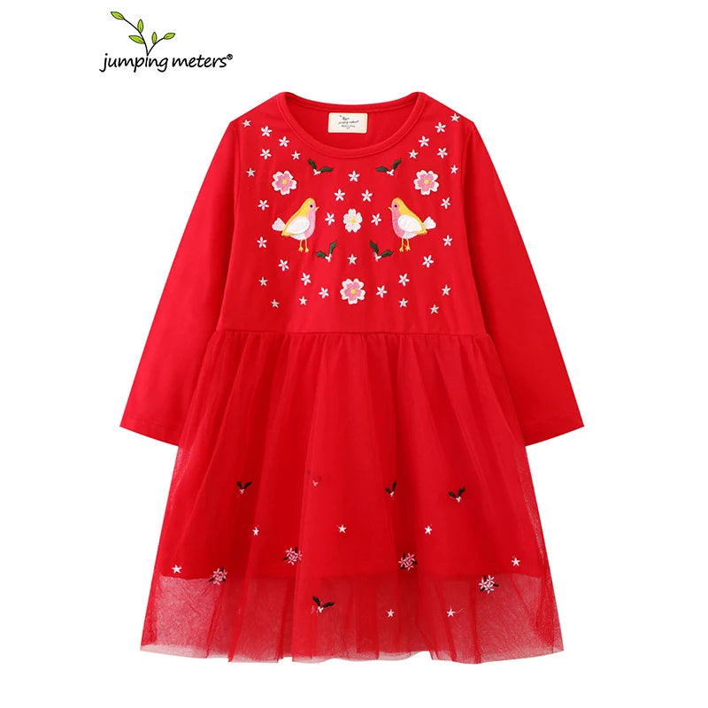 Princess Floral Embroidered Girls Dress