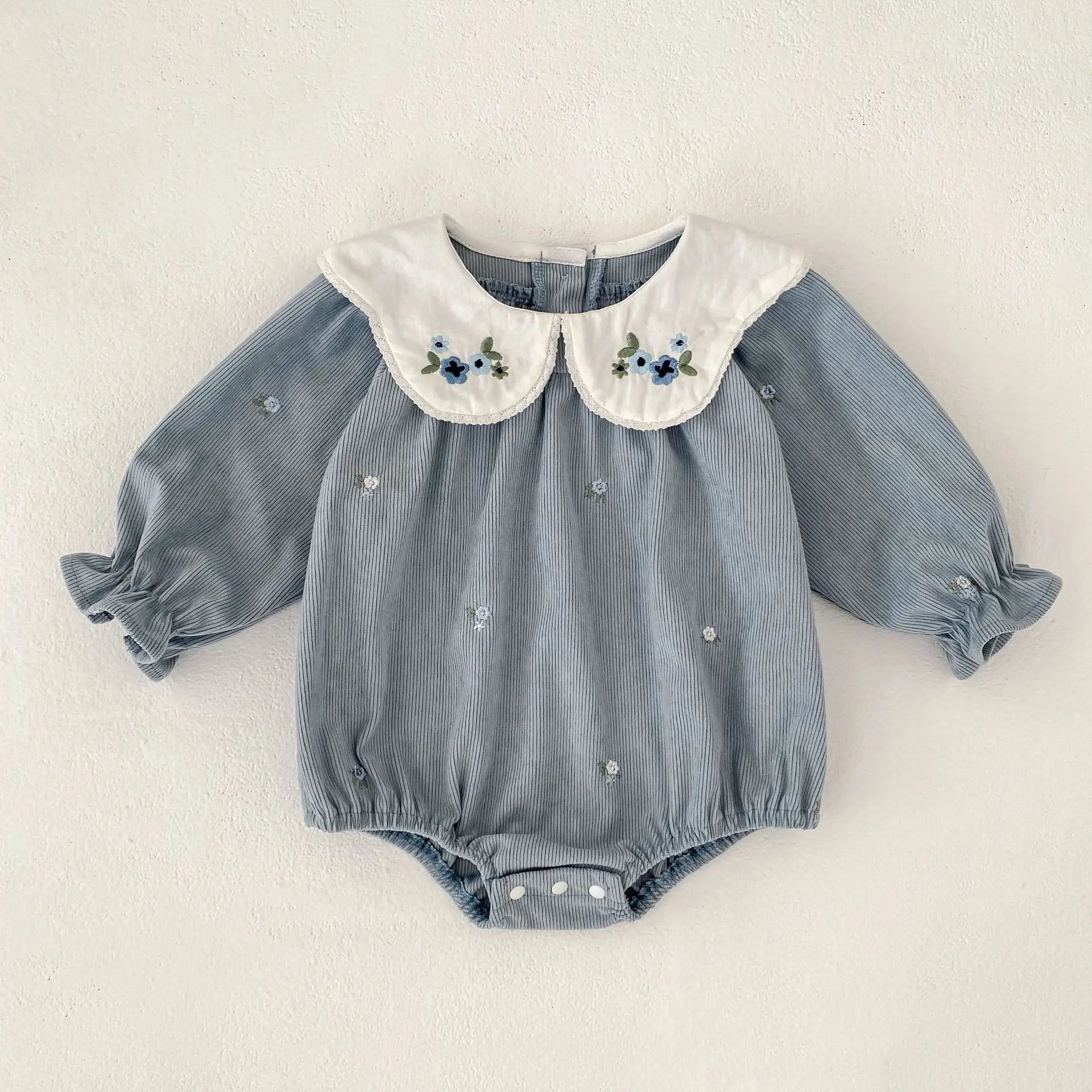 Floral Ruffle Baby Girl Romper