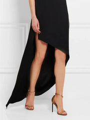 One Shoulder High Low Evening Dress