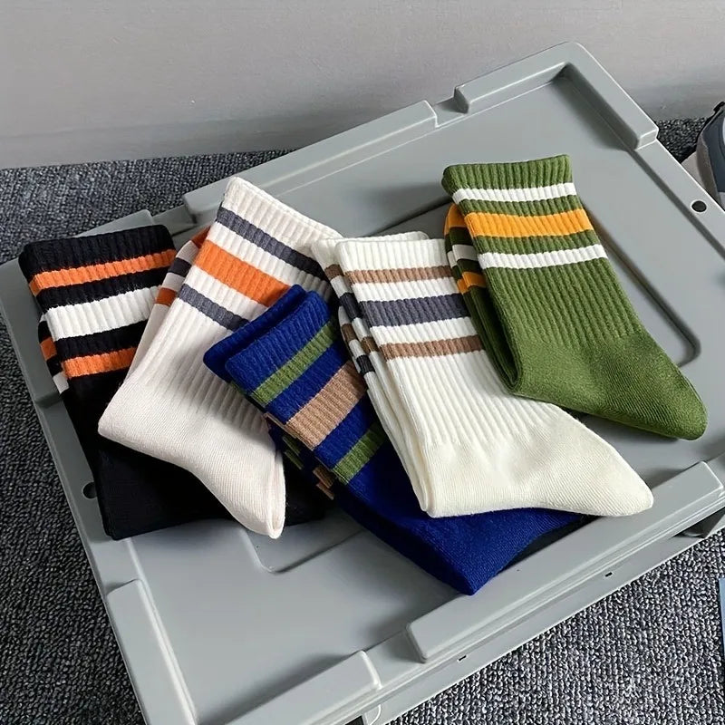 Colorful Stripe Casual Socks
