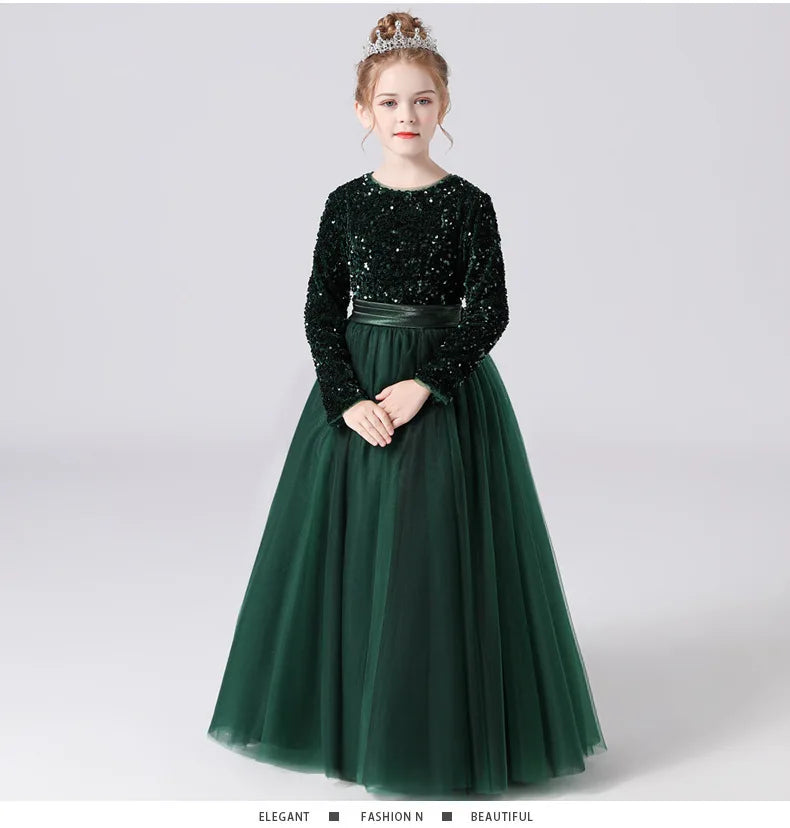 Classic Girls Chiffon Ball Gown