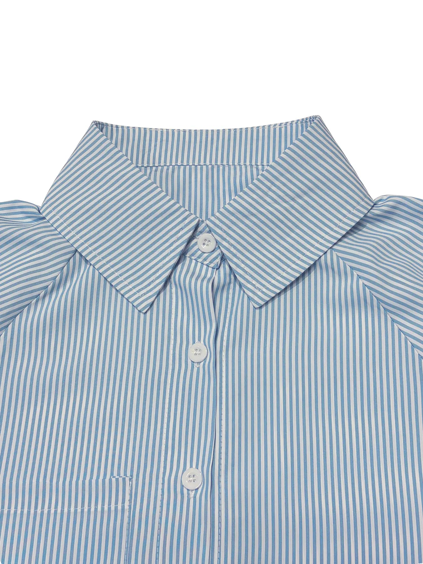 Striped Pocket Casual Shirt Women