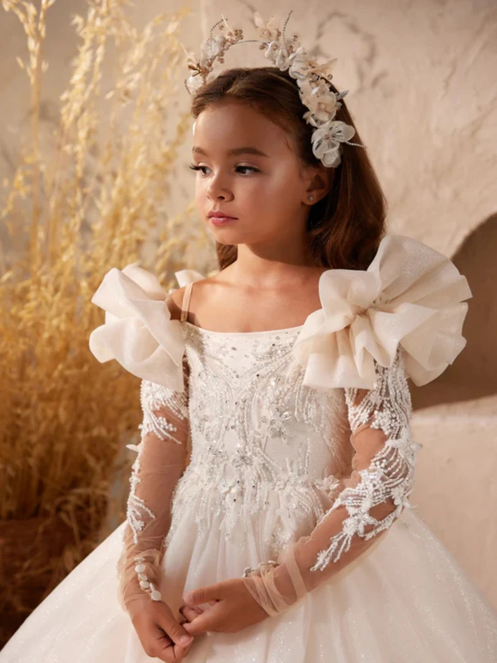 Glitter Beaded Princess Ball Gown
