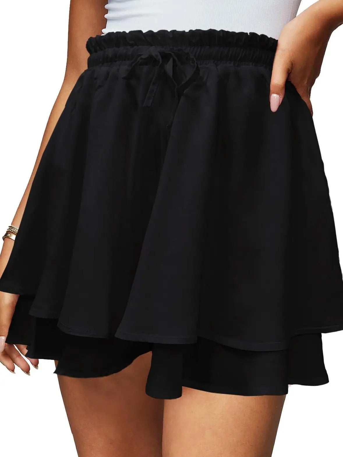 Boho Floral Mini Skirt with Ruffle Hem