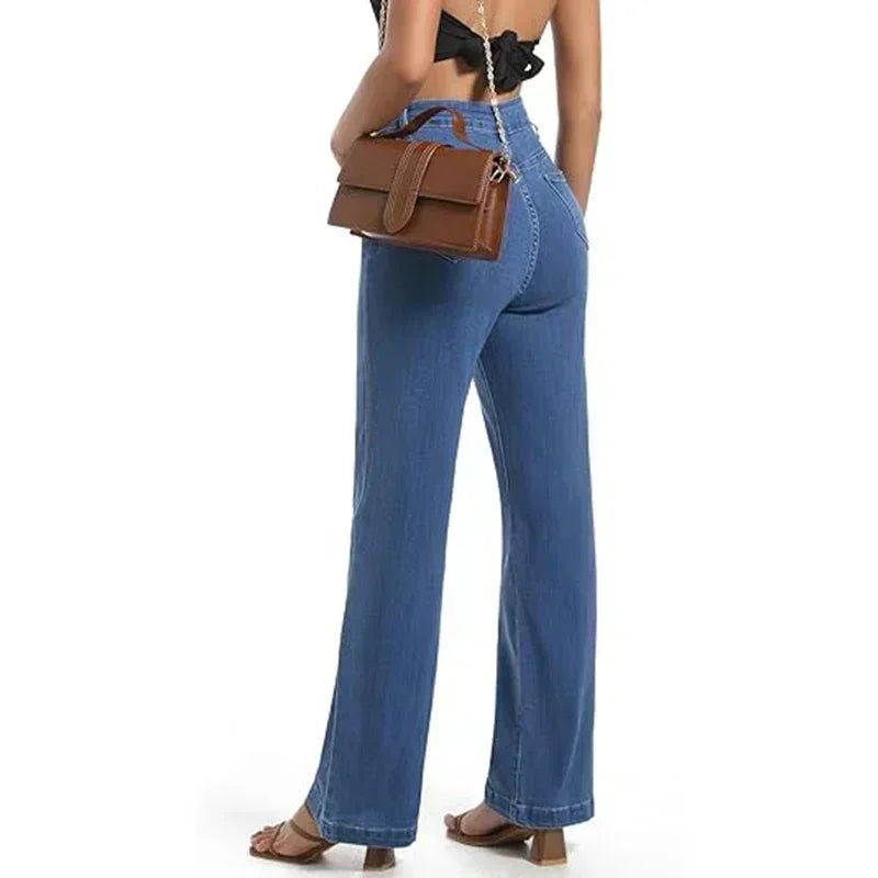 Retro Straight High Waist Jeans