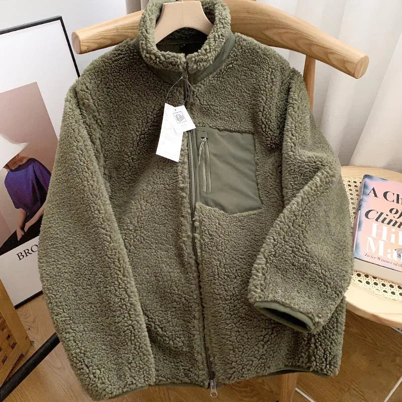 Warm Stand Collar Motorcycle Jacket