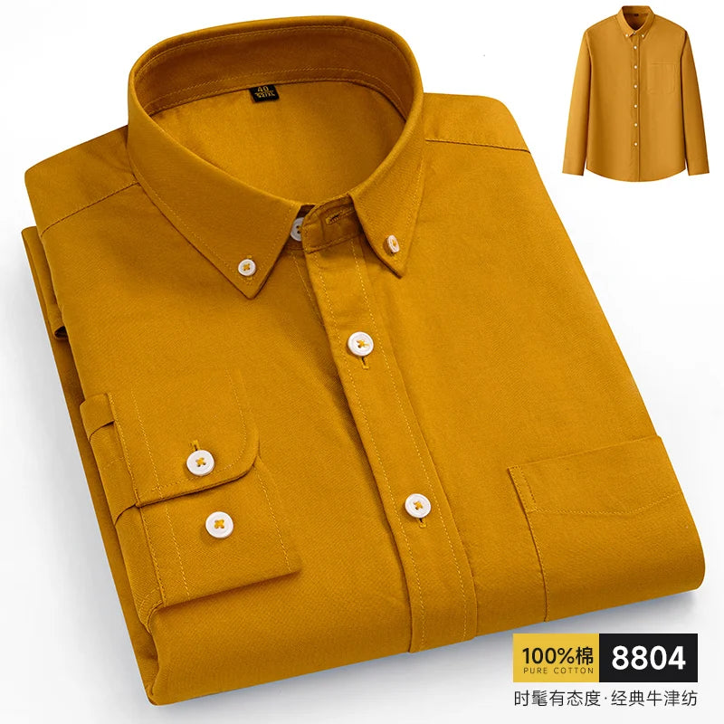 Pure Cotton Oxford Slim Shirt