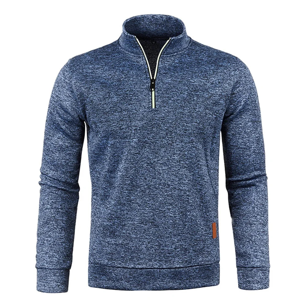 Men Sweatshirts Spring Thicker PulloverHalf Zipper Pullover for Male Hoody Man Sweatshir Autumn Solid Color Turtleneck Sweaters