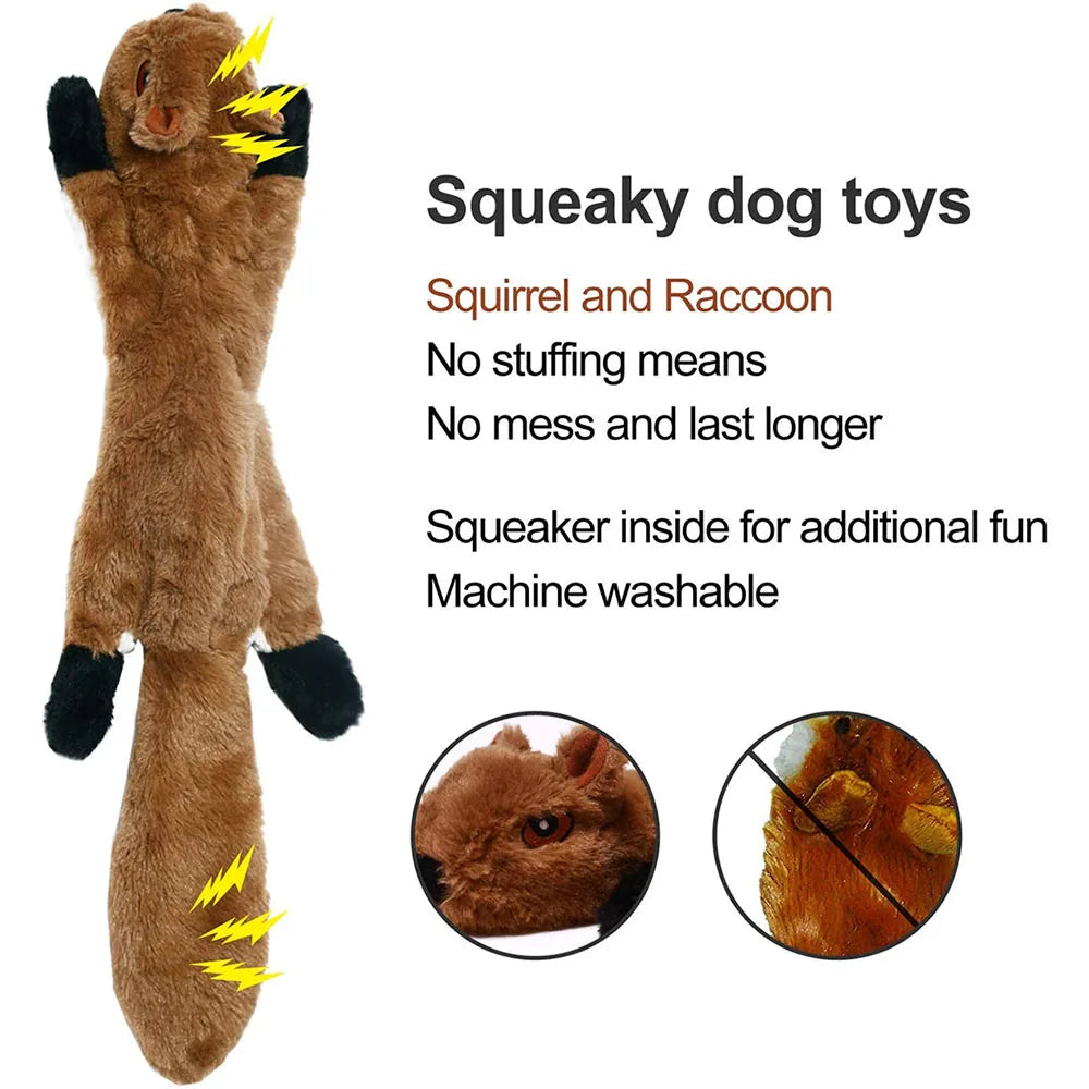 Stuffingless Crinkle Squeaker Dog Toy