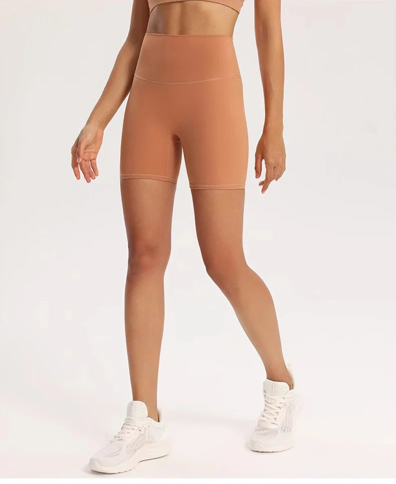 High Waist Naked Feeling Yoga Shorts for Women Fitness Running Shorts Cycling Sports Leggings Summer Workout Gym Running Shorts