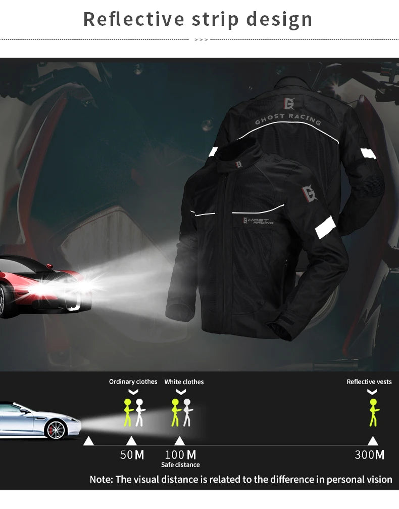 Reflective Protective Riding Jacket