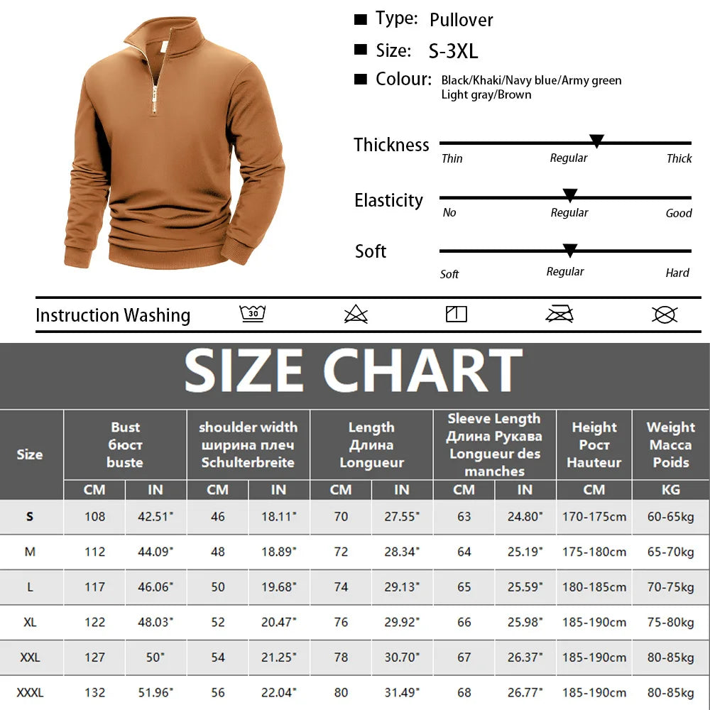 Half Zip Turtleneck Pullover