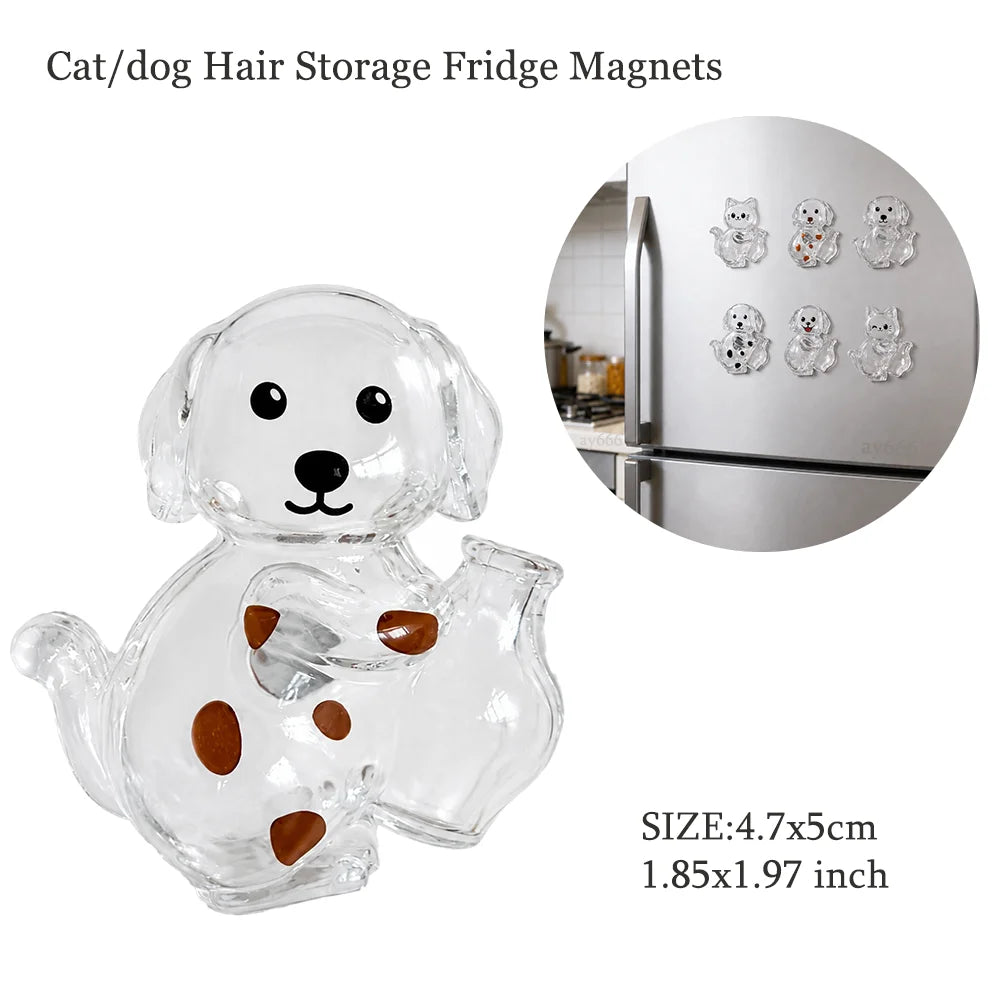 Transparent Cute Dog Pendant Keychain Creative Pet Hair Storage Capsule Hanging Ornament for Pet Lover DIY Pet Memorial Keychain