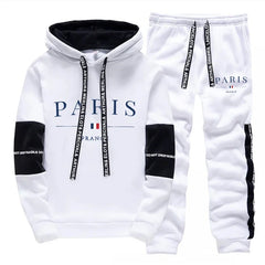 Men's Tracksuit 2 Pcs Sets Print Casual Hooded Sweatshirts Outdoors Sports Jogging Clothing Classic Fashion Single Hoodie Pants