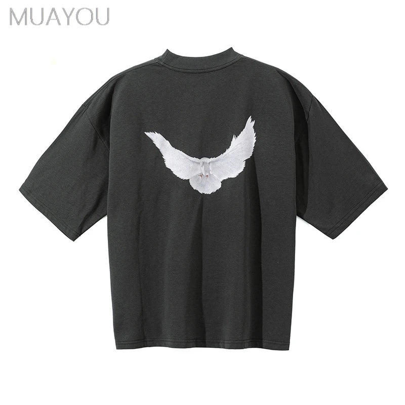 Dove Print Kanye Hoodie Men Women Streetwear 1:1 Sweatshirt High Quality Loose Double-Layer Heavy Fabric Pullover Ovesize hoodes