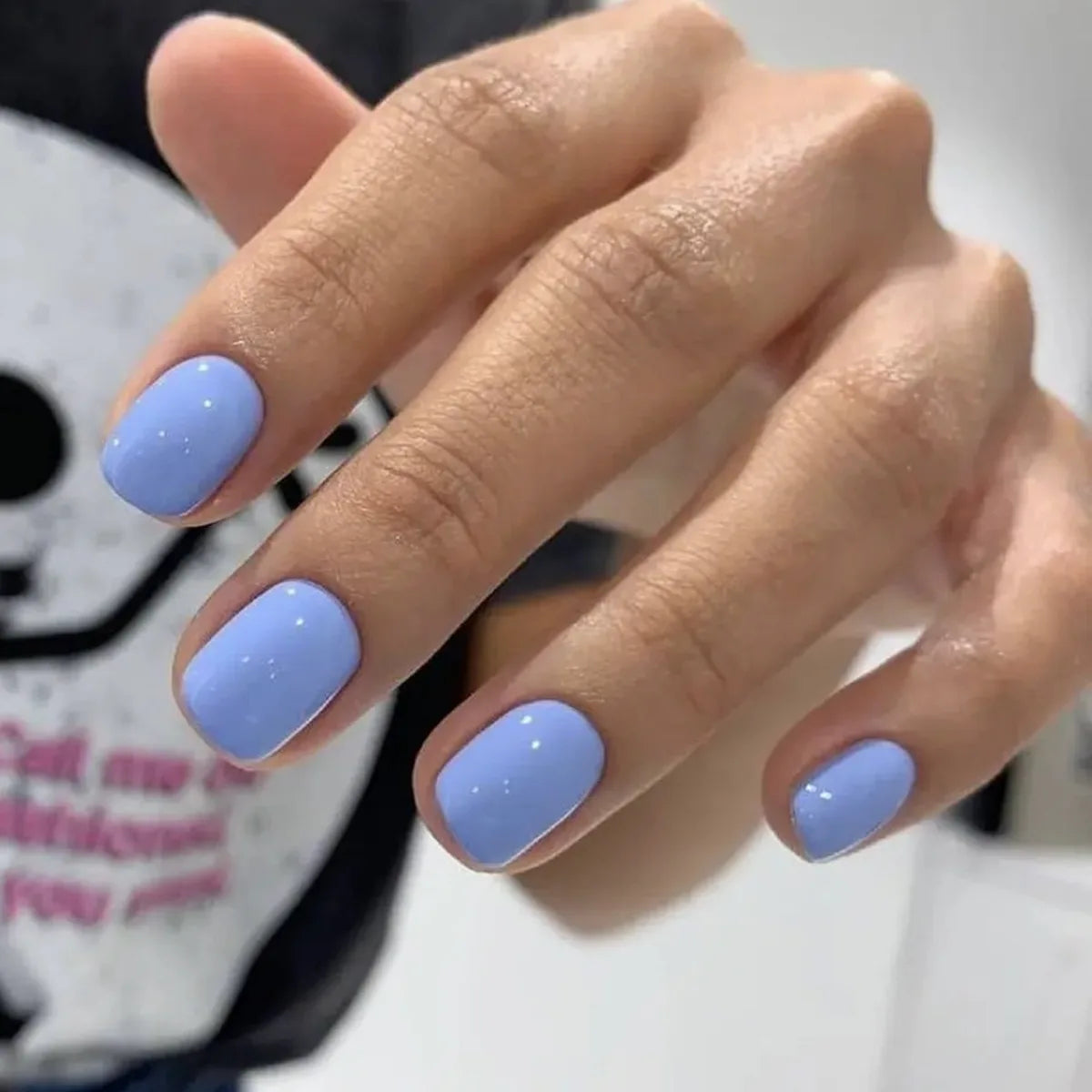 24Pcs/Set Wearable False Nails for Girls Women Removable Solid Color Short Fake Nails Art Finished Simple White Press on Nail