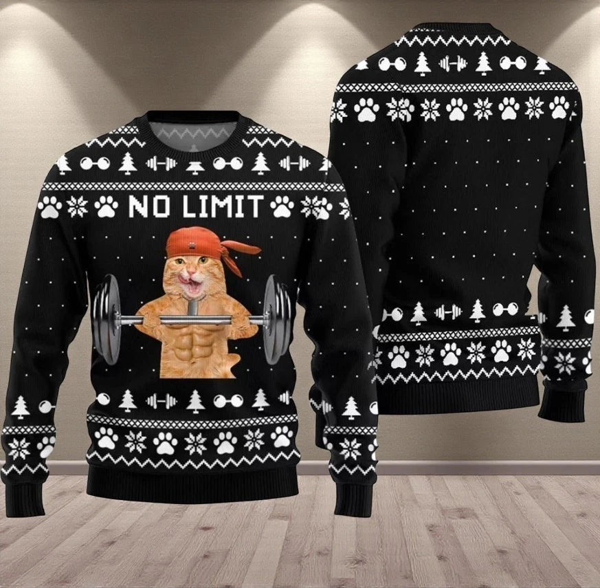 2025 Santa Claus Ugly Christmas Sweaters For Women Clothing Hilarious Animals Cat Raccoon Christmas Jumper Set Xmas Sweater Tops