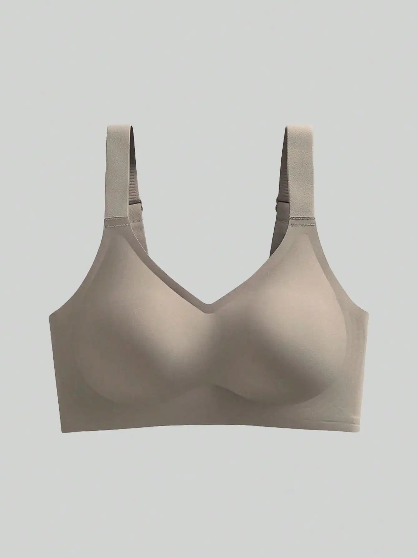 3pcs/Set Wireless Sports Seamless Bras For Large Bust, Minimizing Lifting Effect, Thin Padding, Plus Size