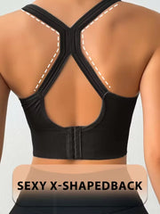 Women'S Sports Bra Without Underwire,with Cross Straps And Padding,for Yoga,Running,Fitness Activities