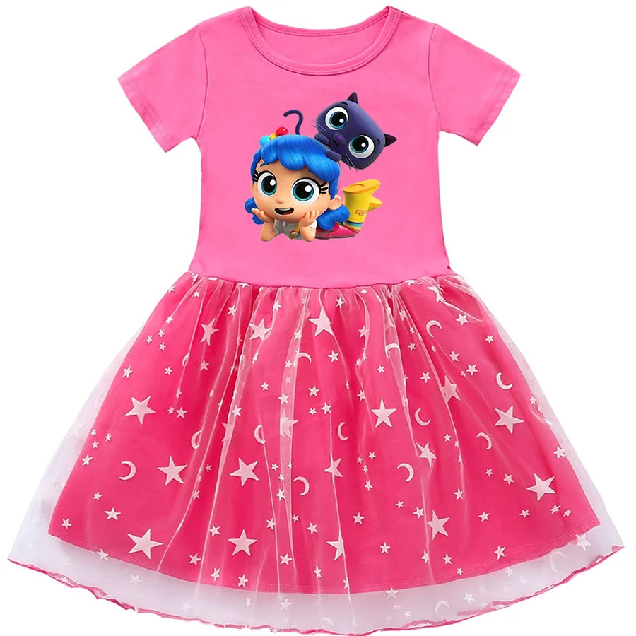 Rainbow Princess Cute Girls Dress