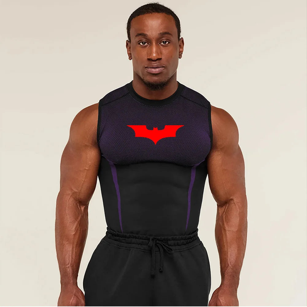 Men's Quick Dry Sport Vest Summer Training Tanktop Sleeveless Gym Workout Fitness Tops Running Tee for Active Men