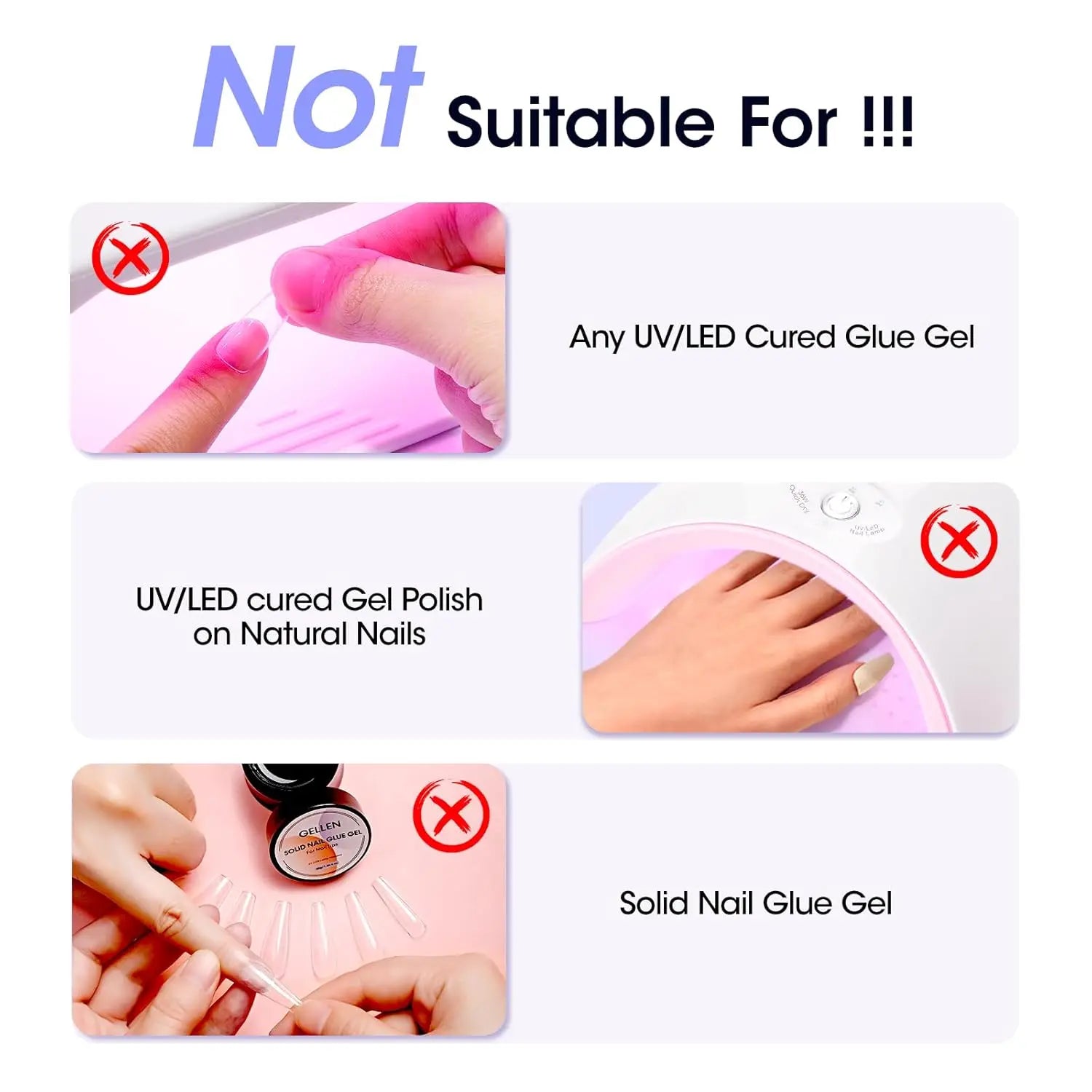 Nail Glue Remover 40ML for Press on Nails False Tips Non Acetone Gentle Nail Care Remover Supplies Solution Manicure Supply