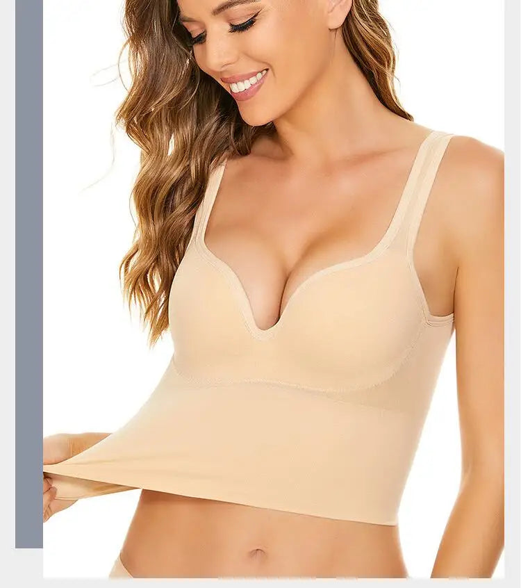 Sexy Sports Bra Beauty Back Push Up Bras Big Backless Straps Soft Support Lingerie For Women Underwear