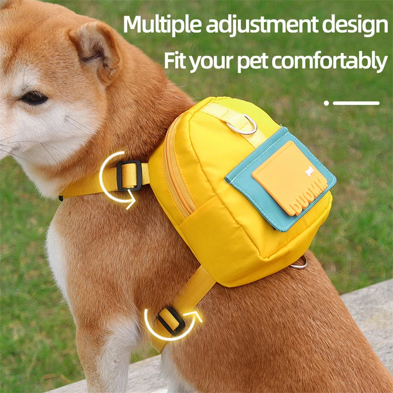 Waterproof Pet Backpack For Dogs Puppy Bag With Harness Collar Outdoor Travel Dog Snacks Backpack French Bulldog Dog Accessories