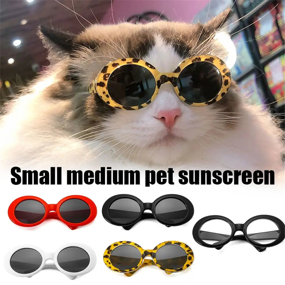 Doll Accessories Cool Photograph Props Pet Accessories Small Dog Cat Glasses Round Frames Glasses Pet Eyeglasses Dog Sunglasses
