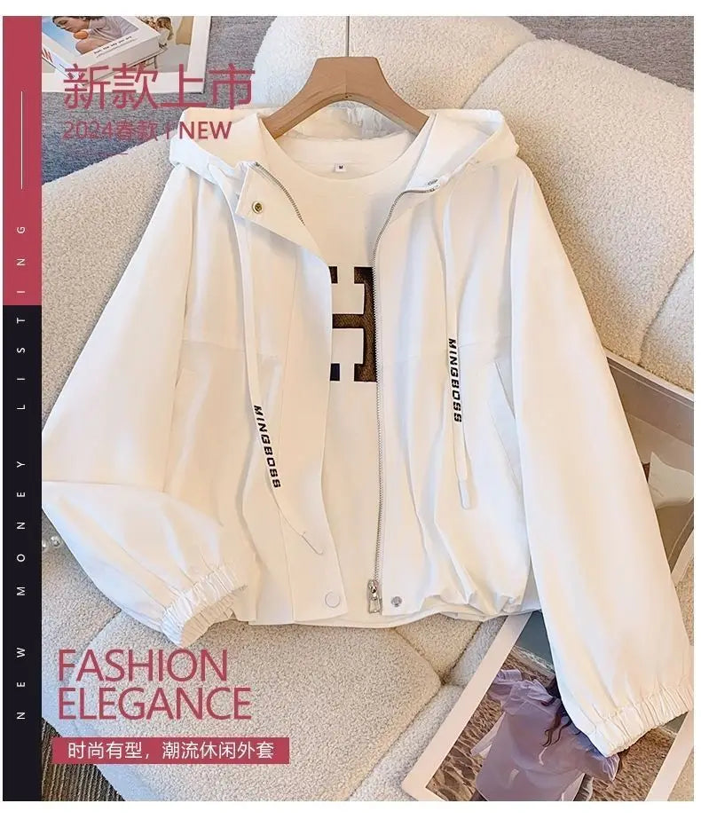 Hooded Casual Zipper Workwear Jacket