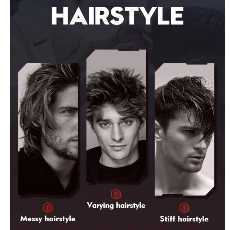 100g Men's Retro Hair Wax for Strong Styling and Natural Volume, Rich in Ginseng Root Extract, Keratin and Other Ingredients, with a Fresh Texture That Is Not Sticky, Easy to Clean, and Can Be Applied Gently to the Hair to Pr