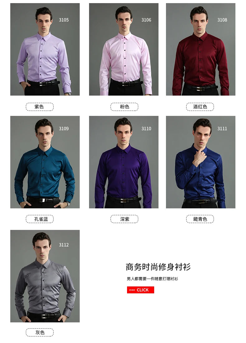 Slim Social Business Shirt Men