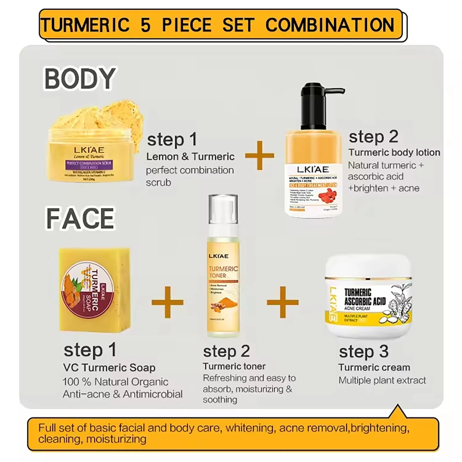 Organic Turmeric Brightening Skincare Set