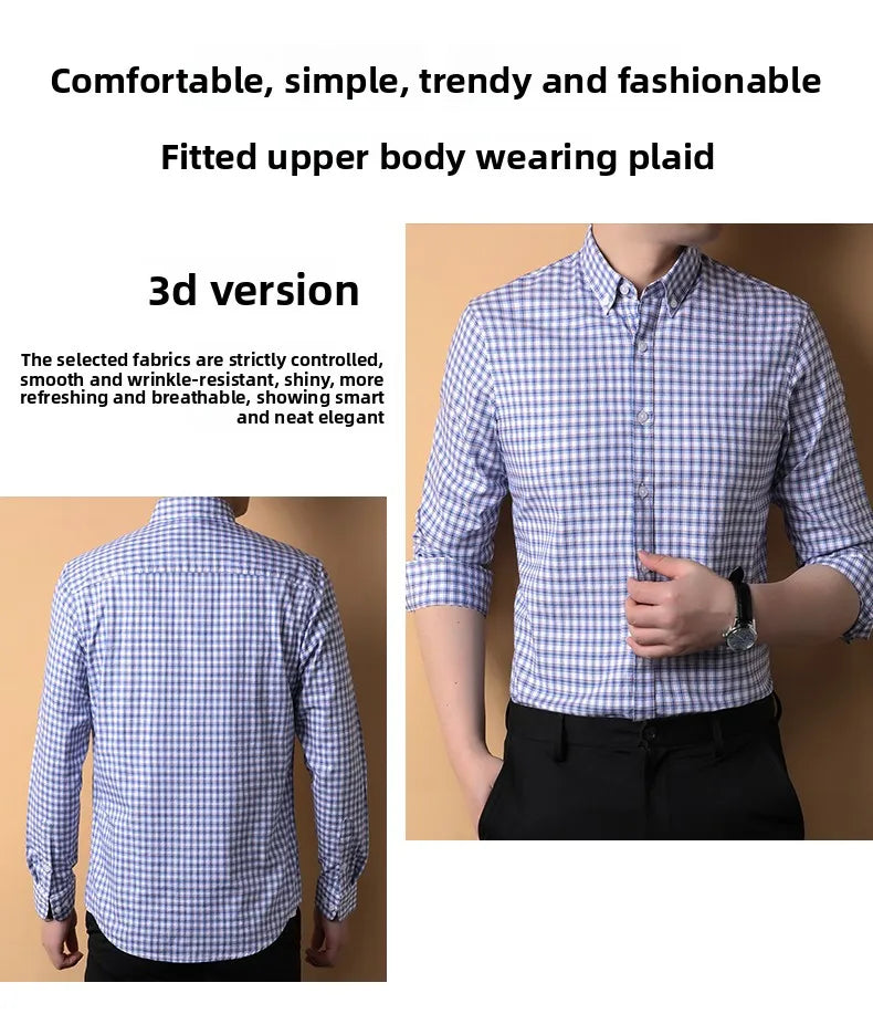 Premium Cotton Checkered Slim Shirt