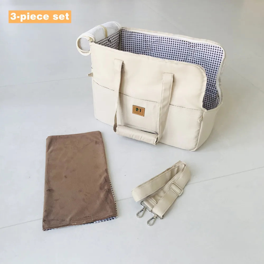 Portable Dog Carrier Cat Dog Outdoor Travel Bag Breathable Pet Carrying Pouch Travel Duffle for Cats Small Dogs Car Seat Carrier