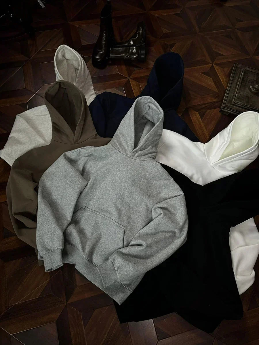 Animal Print Drawstring Cotton Hoodie