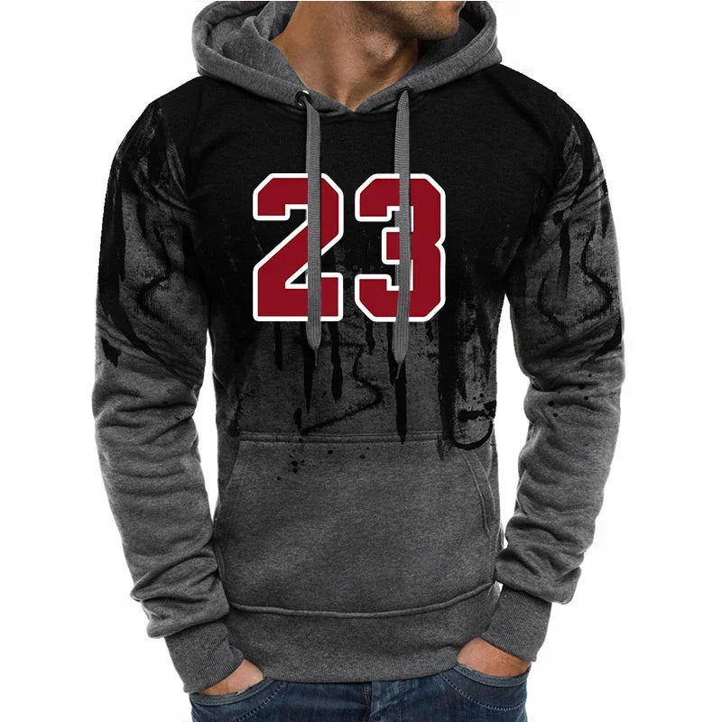 Mens Tracksuit Sports Printed Single Piece Sweatshirt Sweatpants Daily Jogging Mens Clothing Casual Splash-ink Hoodie Pants 2025