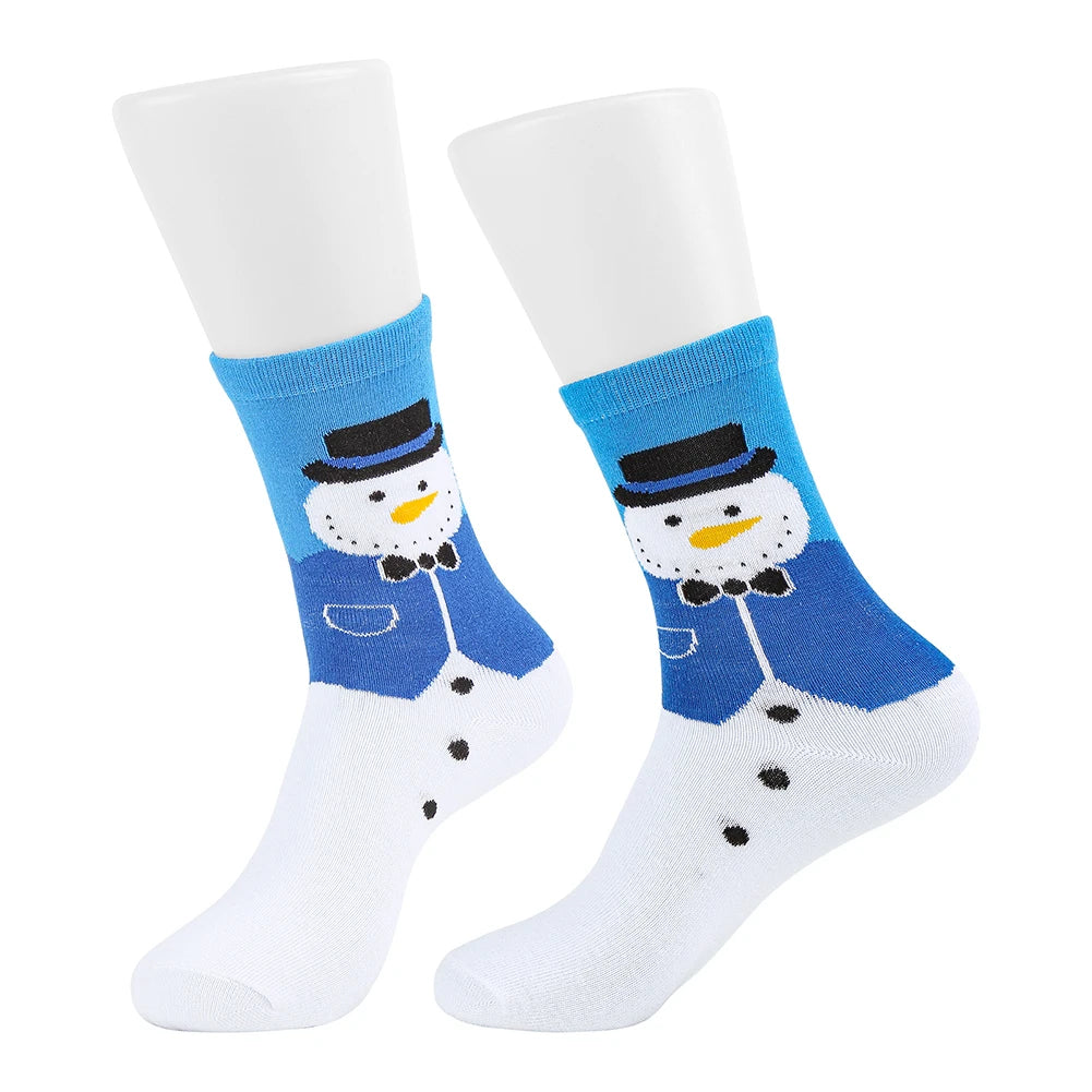 Festive Cotton Christmas Crew Socks
