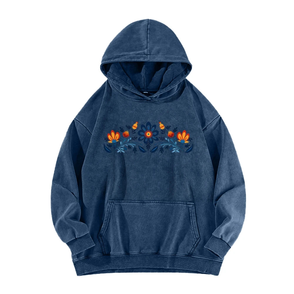 Washed Graphic Oversized Hoodie Women