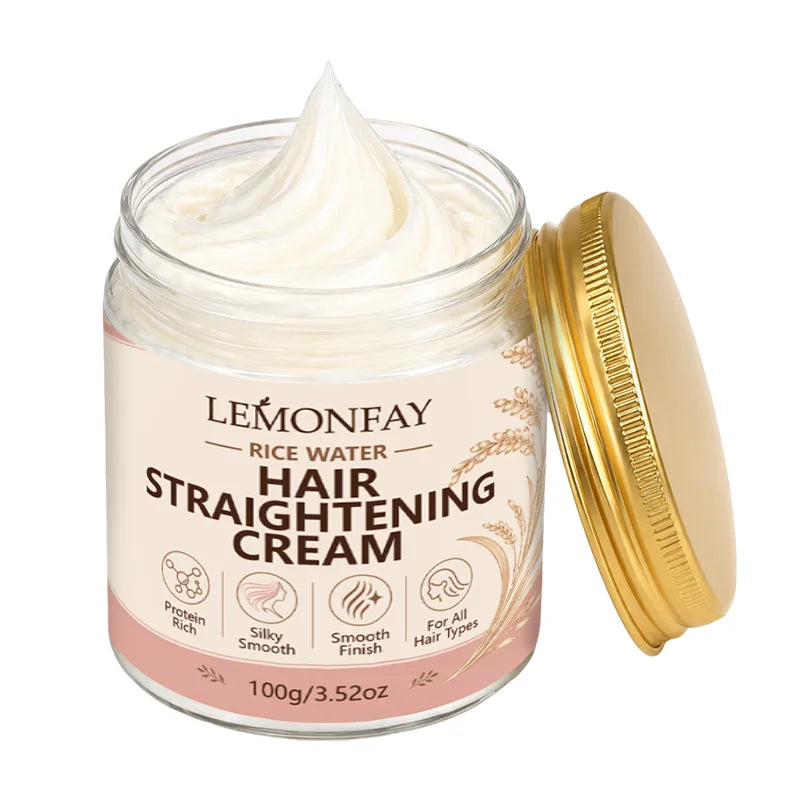 Hair Straightening Cream Smoothing Frizz Control Nourishing Repair Damaged Silky Hair Care Treatment