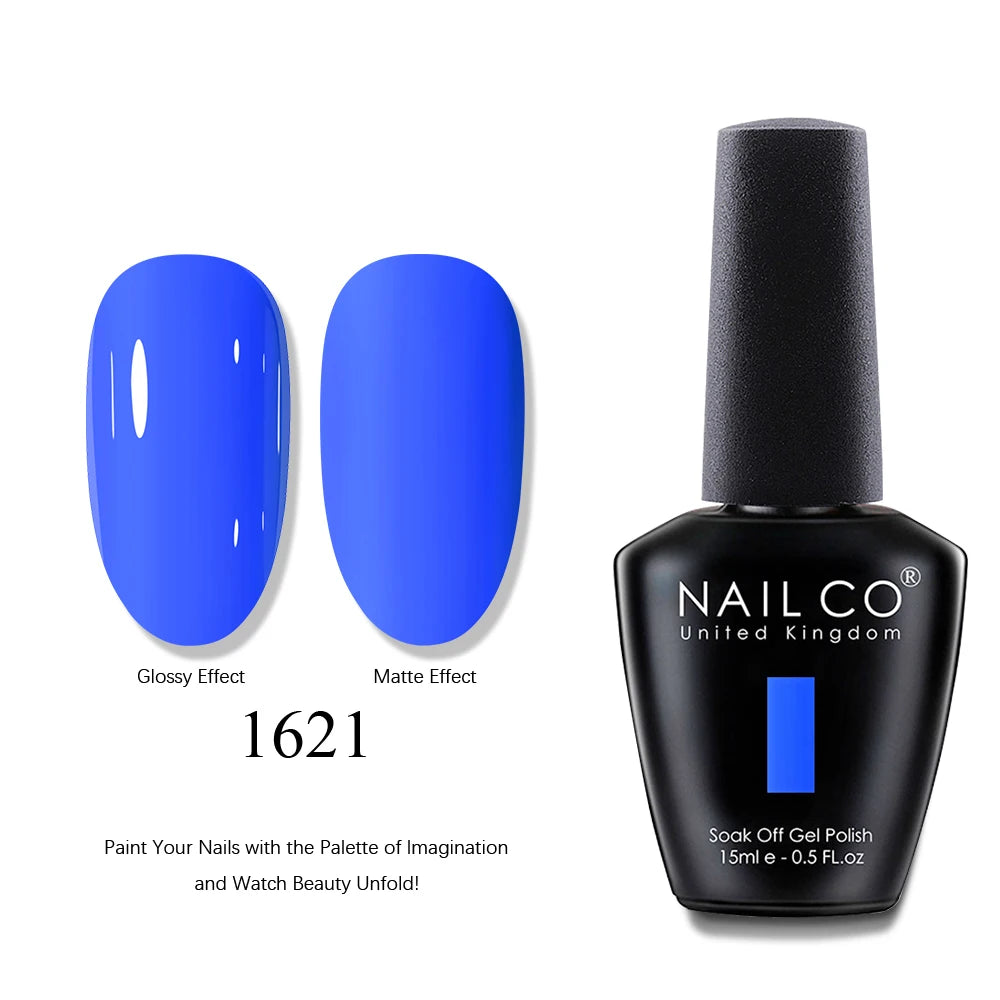 NAILCO 2025 Hot 15ML Gel Nail Polish Nails Semi-permanent UV Varnish High Quality Glass Bottle Nail Art Polish For Manicure