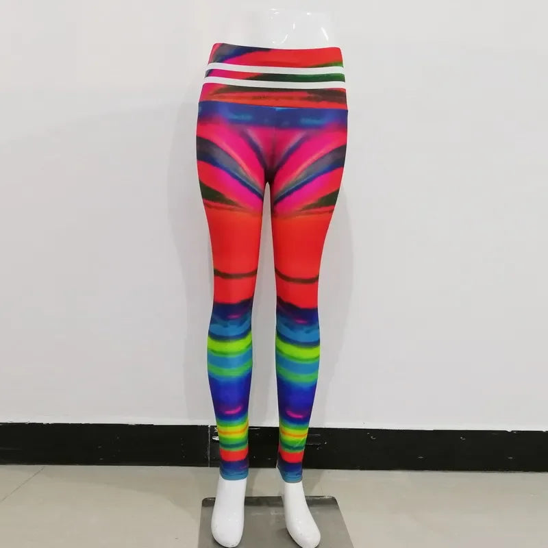 Leggings Women Sexy Sport Gym Training Print High Waist Yoga Pants Fitness Joggings Running Workout Legging Womens Clothing