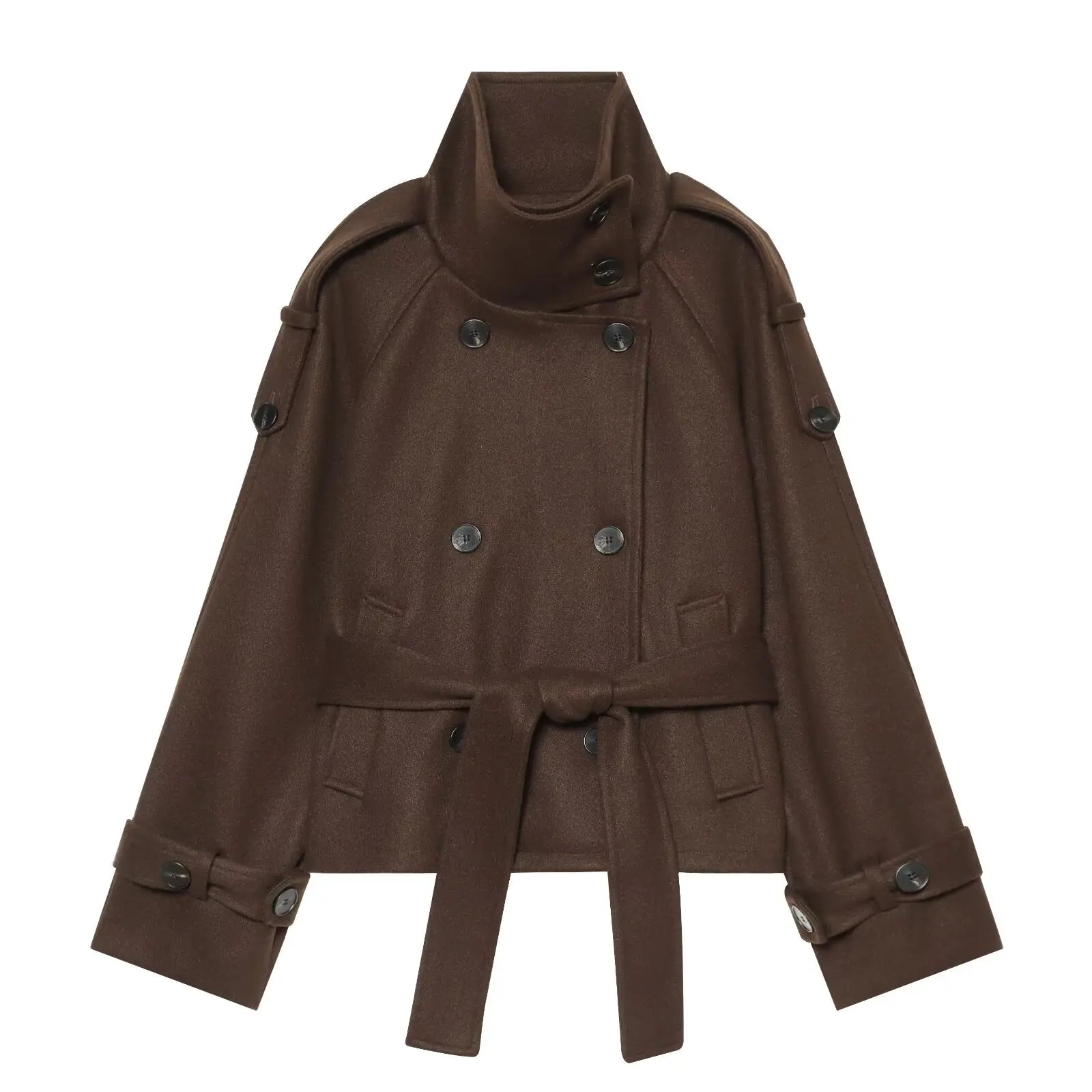 New Women's Jackets & Coats Autumn 2026 Fashion Loose Belt Elegant Turtleneck Warm Winter Jackets Women's Chic Youth Street Coat
