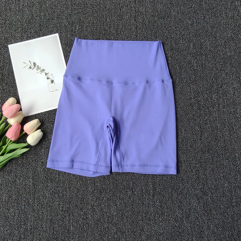 High Waist Naked Feeling Yoga Shorts for Women Fitness Running Shorts Cycling Sports Leggings Summer Workout Gym Running Shorts