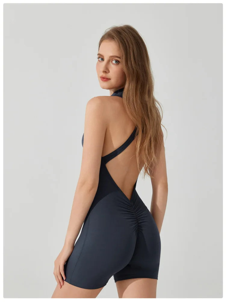Sporty V Cut Yoga Jumpsuit