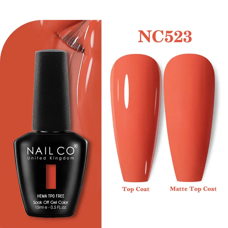NAILCO 333 Colors Gel Nail Polish Semi Permanent Varnishes Nails Art Design Hybrid Soak Off Top Base Coat UV Gel Manicure 15ml